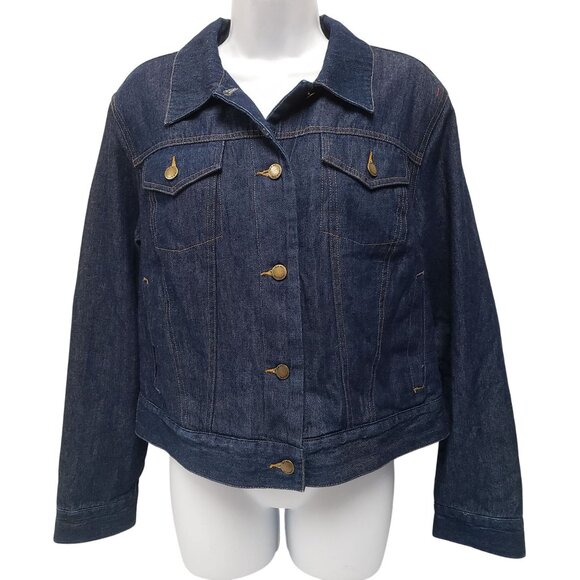 Isaac Mizrahi Jackets & Blazers - Isaac Mizrahi for Target Womens Denim Jacket Pink Lining Size L